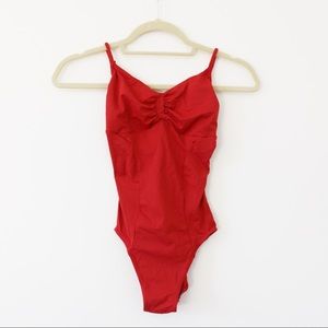 Capezio XS Red Strappy Open Back Leotard NWOT